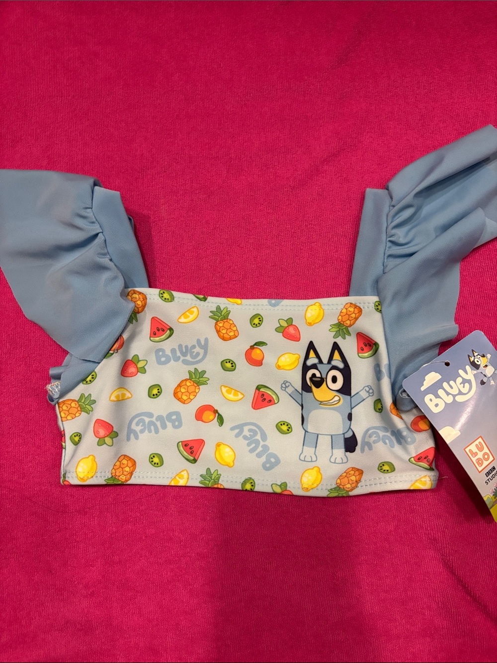 Bluey Girls' Two-Piece Ruffle Swim Set - Light Blue - Picture 4 of 4